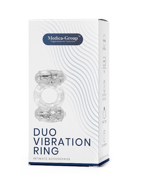 Подвійне віброкільце Medica Duo Vibration Ring, прозоре
